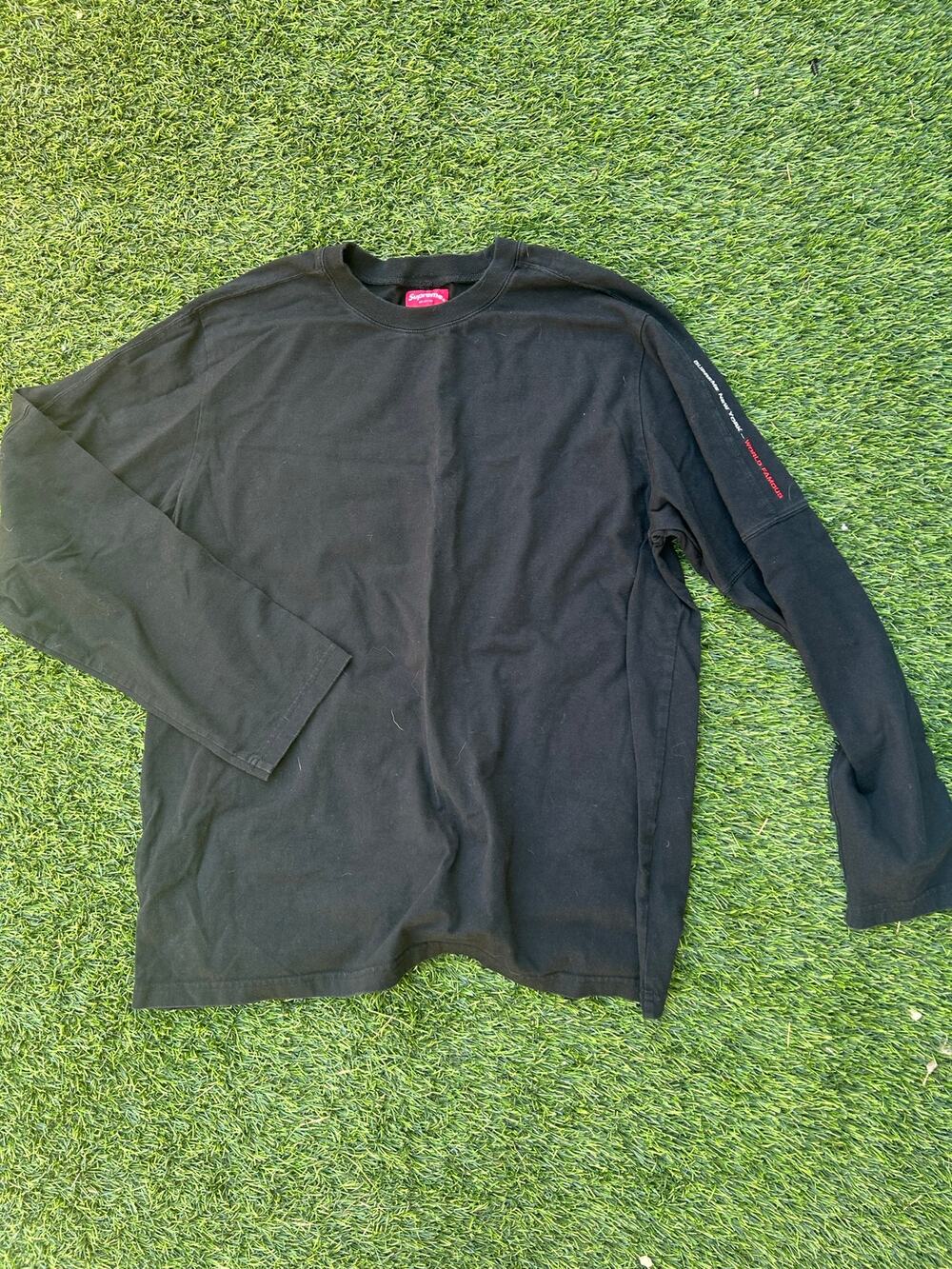 Supreme black long sleeve shirt size large